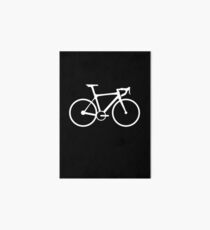 Bicycle, Racing Bike, Road Bike, Racing Bicycle, White on Black Art Board