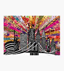 Linocut Blooming New York Photographic Print