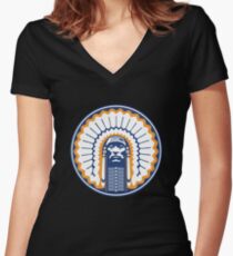 CHIEF ILLINIWEK Women's Fitted V-Neck T-Shirt