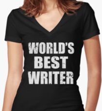 World's Best Writer Women's Fitted V-Neck T-Shirt
