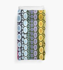 Trippy hipster mid century modern vivid rainbow circles Duvet Cover
