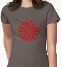 Mandala 36 Yin-Yang Colour Me Red Women's Fitted T-Shirt