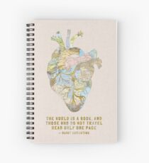 A Traveler's Heart + Quote Spiral Notebook