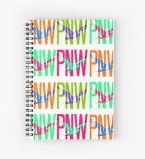 PNW Coastal Seagull Color Grid Spiral Notebook