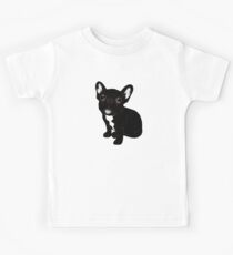 Cute Brindle Frenchie Puppy Kids Tee