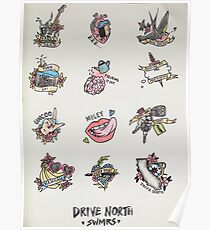 North-Flash-Blatt fahren Poster
