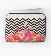 Chevron Flora II Laptop Sleeve