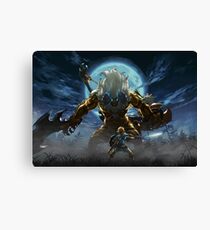 The Legend of Zelda - Breath of the Wild - Link vs Gold Lynel Canvas Print