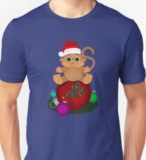 Christmas Monkey Unisex T-Shirt