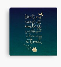 Don't Piss Me Off Muggle Canvas Print