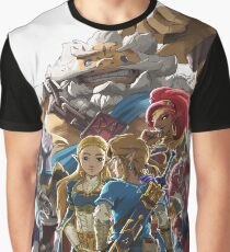 Camiseta gráfica La leyenda de Zelda - Aliento de lo salvaje - Ilustraciones de los campeones - Enlace y Zelda