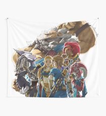 The Legend of Zelda - Breath of the Wild - Champions' Artwork - Link and Zelda Wall Tapestry