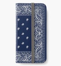 Bandana - Blue - Paisley Bandana iPhone Wallet/Case/Skin