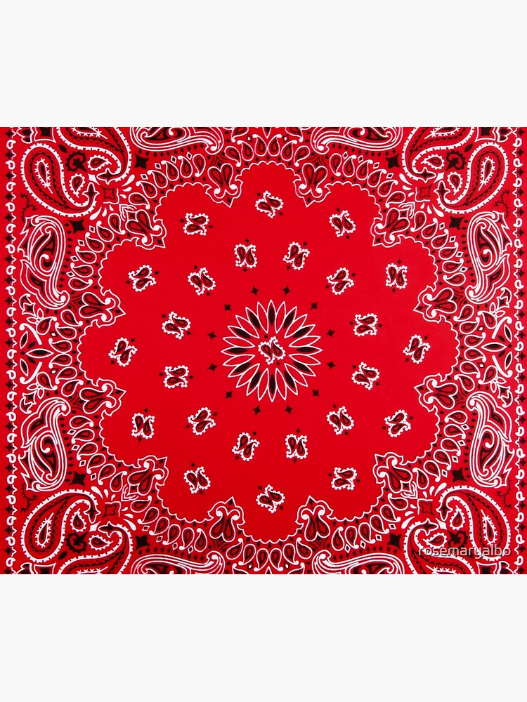 "Bandana Red " Throw Blanket by rosemaryalbo Redbubble