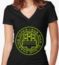 Sub Ohm Vaper Women's Fitted V-Neck T-Shirt