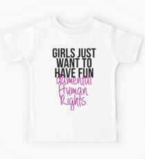 Mädchen wollen nur grundlegende Menschenrechte haben Kinder T-Shirt