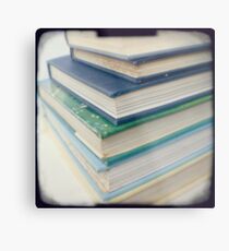 Pile of books - blue Metal Print