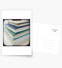 Pile of books - blue Postcards