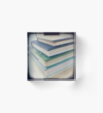 Pile of books - blue Acrylic Block