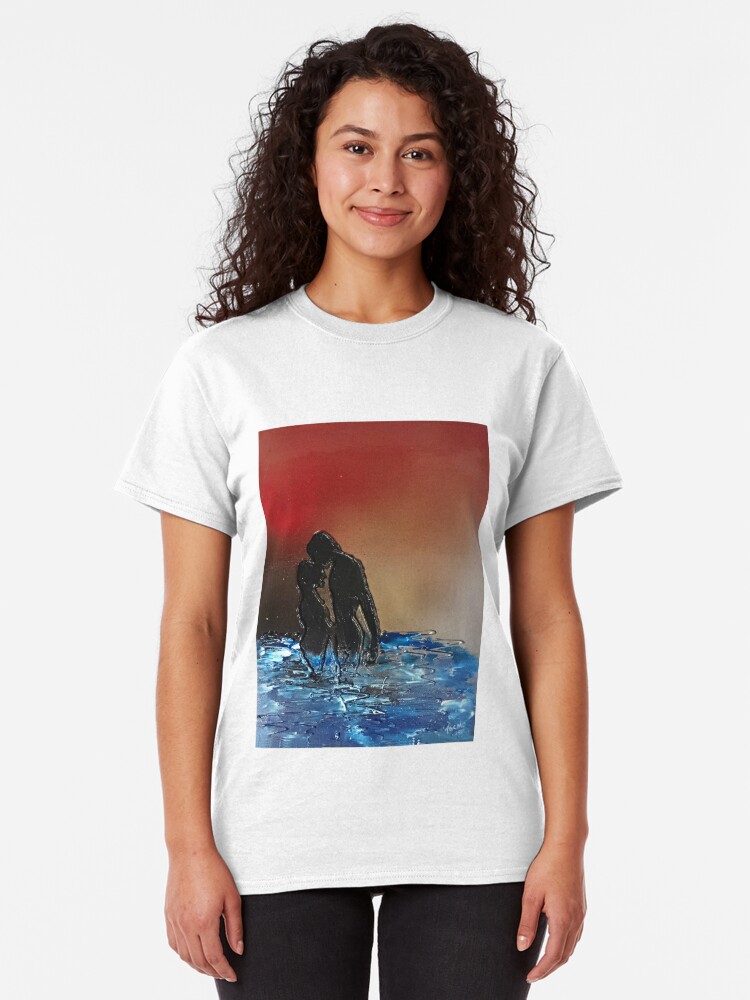 Alternate view of Romantic Sunset Lovers Classic T-Shirt