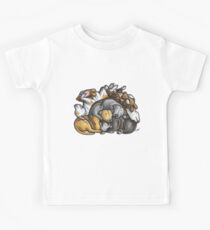 Sleeping pile of Staffordshire Bull Terriers Kids Tee