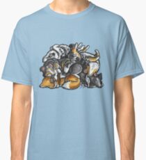 Sleeping pile of Shetland Sheepdogs Classic T-Shirt