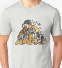 Sleeping pile of Poodle dogs Unisex T-Shirt