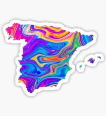 Spain Map Oil Sticker