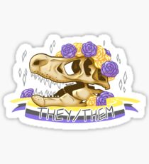 Dinosaur Pride - they/them pronouns Sticker