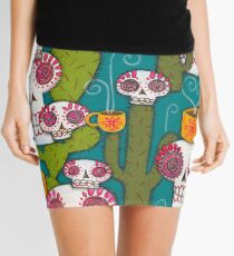 Skulls, Cacti and Atomic Coffee Mini Skirt