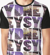 Sydney Bridge Text Grafik T-Shirt
