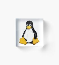 Linux Tux Acrylic Block