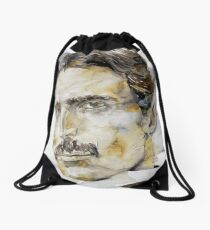 NIKOLA TESLA - watercolor portrait.6 Drawstring Bag