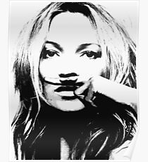 Kate Moss illustration, Woman, Girl, Lips print, Fashion art, Fashion print, Scandinavian art, Modern art, Wall art, Print, Minimalistic, Modern Poster