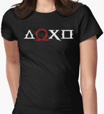Mythological Button Icons Women's Fitted T-Shirt