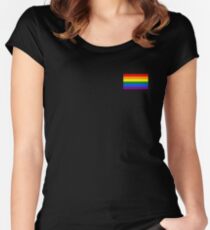 Gay Pride Flag - Minimalist T-Shirt Women's Fitted Scoop T-Shirt