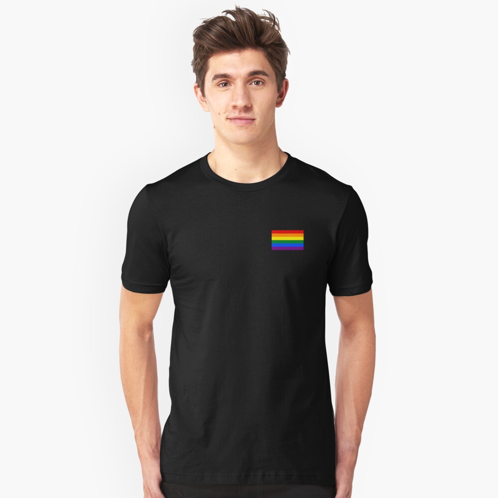 Gay Pride Flag - Minimalist T-Shirt Slim Fit T-Shirt