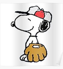 The Peanuts - Snoopy Baseball Poster