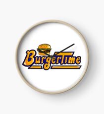 BurgerTime Arcade Logo Clock
