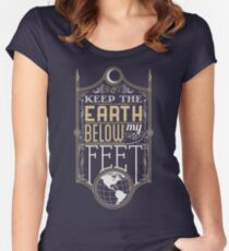 Mumford Typography (earth)(gold) Women's Fitted Scoop T-Shirt