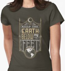 Mumford Typography (earth)(gold) Women's Fitted T-Shirt