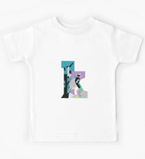 Lowercase pastel abstract check-k Kids Tee