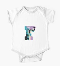 Lowercase pastel abstract check-r One Piece - Short Sleeve