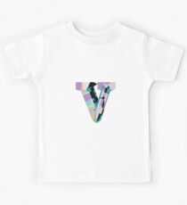 Lowercase pastel abstract check-v Kids Tee
