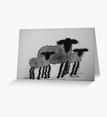 Inky Sheep 5 Greeting Card