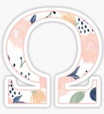 Pegatina Omega floral