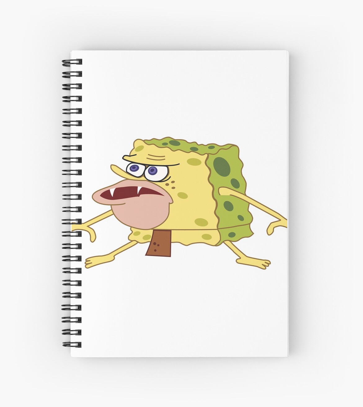 Spongebob Caveman Meme Spiral Notebooks By Red1000 Redbubble