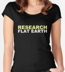 Research Flat Earth Women's Fitted Scoop T-Shirt