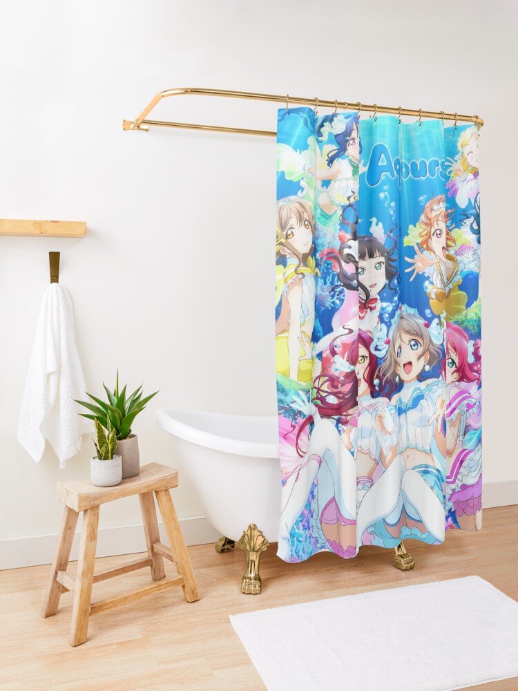 Alternate view of Love Live! Sunshine!! - Koi ni Naritai AQUARIUM Shower Curtain