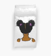 Girl with Afro Puffs - Gold Souls Original Sketch Duvet Cover